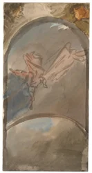 Composition with Two Trumpeting Angels over the Globe