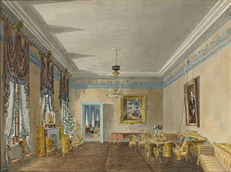 Drawing Room in the House of Princess Anna Gagarina in Petersburg, 1799