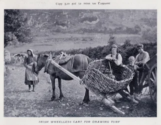 Irish Wheelless Cart for Drawing Turf