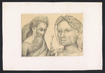 James the Greater and Woman (series title: Designs and Studies of a Netherlandish Master from the 15th Century. After the Originals Preserved in the Royal Library in Berlin)