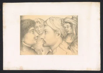 Two Men and Women (Designs and Studies of a Dutch Master from the 15th Century)