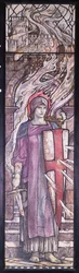 Fortitude: Design for stained glass at All Saints Church, Eastchurch, Isle of Sheppey, c.1912