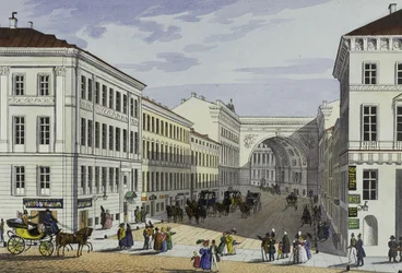 Millionnaya Street and Kotomin House in Saint Petersburg