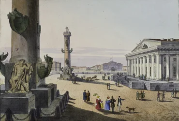 Stock Exchange and Admiralty in St. Petersburg, First Half of the 19th Century