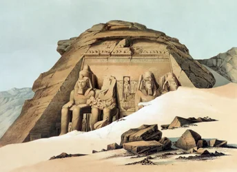 Rock Temple at Abu Simbel (Lithograph after Karl Richard Lepsius)