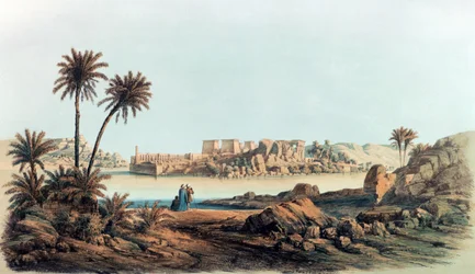 View of Philae (Lithograph after Karl Richard Lepsius)