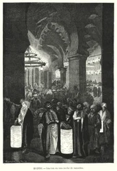 Evening prayers during Ramadan, Egypt