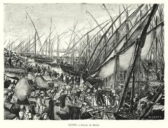 Quays on the River Nile at Bulaq, Cairo, Egypt