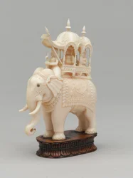 Black king, chess piece, India, circa 1820