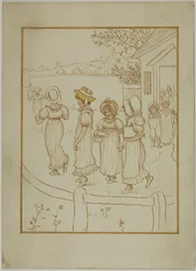 Girls Going Down a Lane