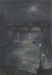 Moonlight on the Thames, London