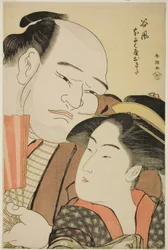 The Sumo Wrestler Tanikaze and the Waitress Okita of the Naniwaya