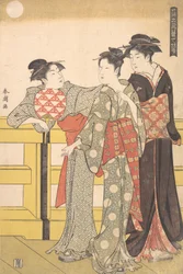 Three Women on a Bridge, ca. 1785