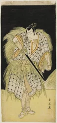 Actors Mimasu Tokujirô I as Hayano Kampei and Nakayama Kojûrô VI as Ono Sadakurô in “Treasury of the 47 Loyal Retainers”