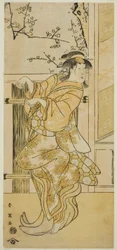 The Actor Segawa Kikunojo III as Female Fox Disguised as Omiki in the Play Komachi-mura Shibai no Shogatsu, Performed at the Nakamura Theater in November 1789
