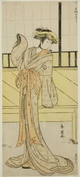 The Actor Segawa Kikunojo III as Okaru in the Play Kanadehon Chushingura, Performed at the Morita Theater in the Eighth Month, 1787