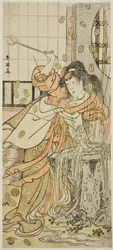 The Actor Segawa Kikunojo III as the Dragon Maiden Disguised as Osaku in the Play Sayo no Nakayama Hiiki no Tsurigane, Performed at the Nakamura Theater in the Eleventh Month, 1790