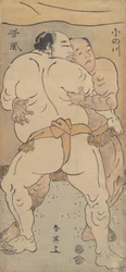 Two Famous Wrestlers Onogawa and Tanikase