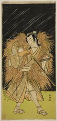 The Actor Ichikawa Monnosuke II as Hayano Kampei in the Play Kanadehon Chushin Najori no Kura, Performed at the Nakamura Theater in the Ninth Month, 1780