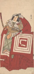 Kabuki Actor Ichikawa Monnosuke II as Shinozuka in a Shibaraku..., 11th Month, 1790