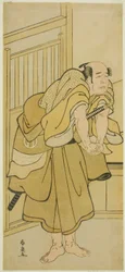 The Actor Asao Tamejuro I as Drunken Gotobei in the Play Yoshitsune Koshigoe Jo, Performed at the Ichimura Theater in the Ninth Month, 1790