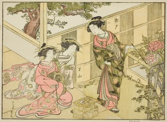 Courtesans of the Chojiya, from the book "A Comparison of Beauties of the Green Houses: A Mirror of Their Forms," vol. 1