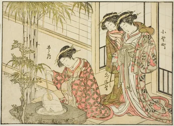 Courtesans of the Maruya, from the book "Mirror of Beautiful Women of the Pleasure Quarters," vol. 2