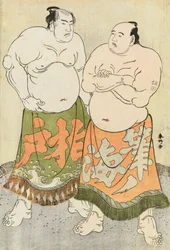Portraits of the Wrestlers Fudenoumi and Kashiwado