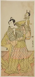 The Actor Ichikawa Danjuro V as Kudo Suketsune in the Play Kaido Ichi Yawaragi Soga, Performed at the Nakamura Theater in the First Month, 1778