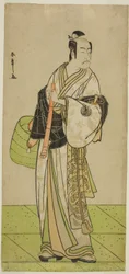 The Actor Ichikawa Ebizo as Kudo Suketsune Disguised as a Komuso in the Play Waka Murasaki Edokko Soga, Performed at the Ichimura Theater in the First Month, 1792