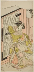 The Actor Nakamura Tomijuro I as Lady Hangaku in the Play Wada-gassen Onna Maizuru, Performed at the Nakamura Theater in the Seventh Month, 1777