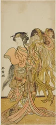 The Actor Nakamura Tomijuro I as the Courtesan Toyama of Tsuruga in the Play Keisei Tsuki no Miyako, Performed at the Morita Theater in the Eighth Month, 1775