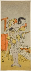 The Actor Otani Tomoemon I as Kasahari Hokkyo in the Play Kazoe Uta Ta Ue Soga, Performed at the Nakamura Theater in the First Month, 1776