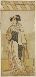 The Actor Yamashita Kinsaku II as Lady Manko in the Play Hatsumombi Kuruwa Soga, Performed at the Nakamura Theater in the First Month, 1780