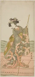 The Actor Yoshizawa Iroha I as Princess Yosooi in the Play Kikujido Shuen no Iwaya, Performed at the Morita Theater in the Eleventh Month, 1775