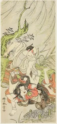 The Actors Matsumoto Koshiro II as Yoemon and Yoshizawa Sakinosuke III as Kasane, His Wife