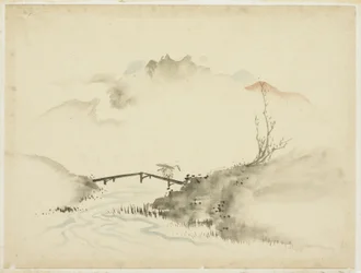 Landscape with Farmer Crossing Bridge, 1615-1868