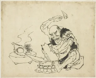 Zen Monk Burning Image of Buddha (T