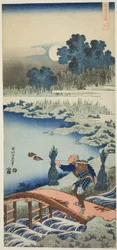 A Peasant Crossing a Bridge, from the series A True Mirror of Chinese and Japanese Poems