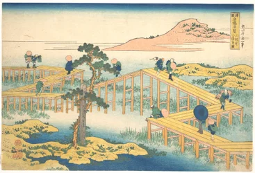 Ancient View of Yatsuhashi in Mikawa Province, from the series Remarkable Views of Bridges in Various Provinces