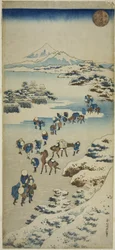 Crossing the Frozen Suwa Lake in Shinano Province