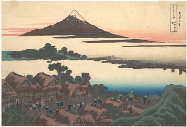 Dawn at Isawa in Kai Province, from the series Thirty-six Views of Mount Fuji