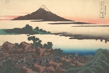 Dawn at Isawa in Kai Province, from the series Thirty-six Views of Mount Fuji