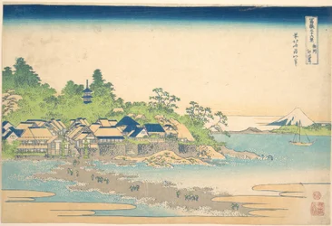 Enoshima in Sagami Province, from the Series Thirty-six Views of Mount Fuji