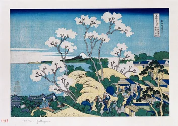 Fuji from Gotenyama at Shinagawa on the Tōkaidō, from the series “The Thirty-Six Views of Mount Fuji”
