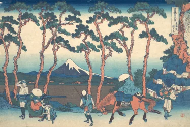 Hodogaya on the Tokaido, from the series Thirty-six Views of Mount Fuji