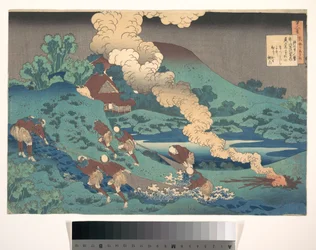 Poem by Kakinomoto Hitomaro, from the series One Hundred Poems Explained by the Nurse