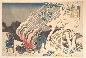 Poem by Minamoto no Muneyuki Ason, from the series One Hundred Poems Explained by the Nurse