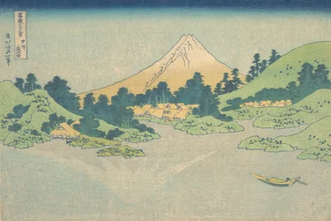 Reflection in Lake at Misaka in Kai Province, from the series, ca. 1830-32