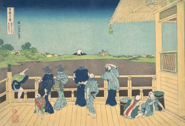 Sazai Hall at the Temple of the Five Hundred Arhats Gohyaku Rakanji Sazaido, ca. 1830-32